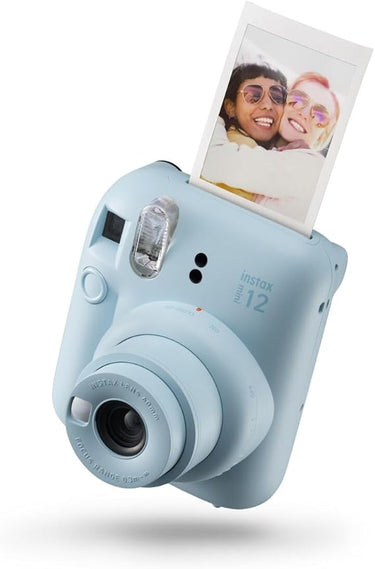 Instax Mini 12 Cámara instantánea, con autoexposición y Lente selfi incluida, Pastel Blue
